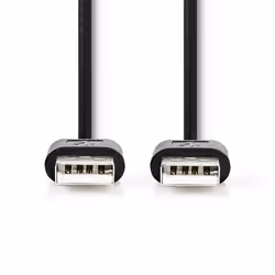 Nedis CCGT60000BK30, 3 m, USB A, USB A, USB 2.0, 480 Mbit/s, Noir