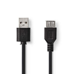 Nedis CCGT60010BK30 câble USB 3 m USB 2.0 USB A Noir