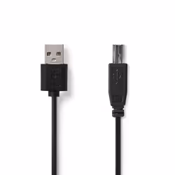 Nedis CCGT60100BK10 câble USB 1 m USB 2.0 USB A USB B Noir