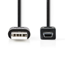 Nedis CCGT60300BK30 câble USB 3 m USB 2.0 USB A Mini-USB A Noir