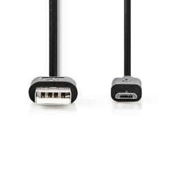 Nedis CCGT60500BK20 câble USB 2 m USB 2.0 USB A Micro-USB A Noir