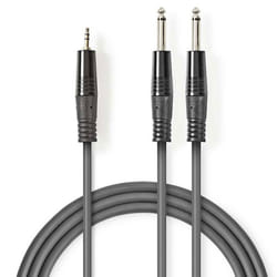 Nedis COTH23200GY50 câble audio 5 m 2 x 6,35 mm 3,5mm Gris