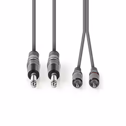 Nedis COTH23320GY15 câble audio 1,5 m 2 x 6,35 mm 2 x RCA Gris
