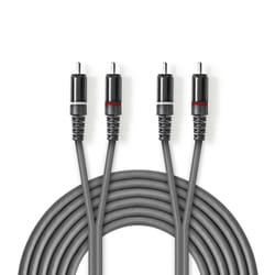 Nedis COTH24200GY15 câble audio 1,5 m 2 x RCA Gris