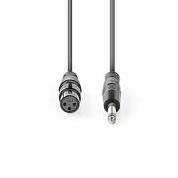 Nedis COTH15120GY15 câble audio 1,5 m XLR (3-pin) 6,35 mm Gris