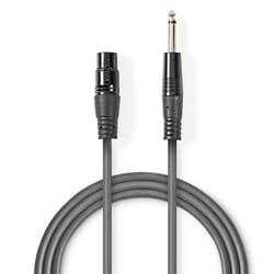 Nedis COTH15120GY50 câble audio XLR (3-pin) 6,35 mm Gris