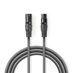 Nedis COTH15010GY10 câble audio 1 m XLR (3-pin) Gris
