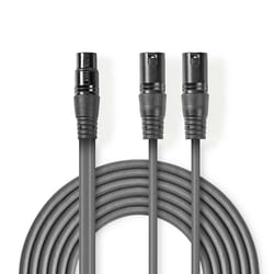 Nedis COTH15020GY15 câble audio 1,5 m 2 x XLR (3-pin) XLR (3-pin) Gris