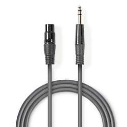 Nedis COTH15110GY15 câble audio 1,5 m XLR (3-pin) 6,35 mm Gris