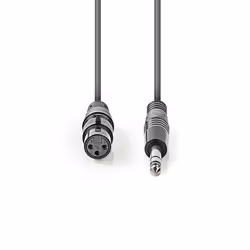 Nedis COTH15110GY15 câble audio 1,5 m XLR (3-pin) 6,35 mm Gris