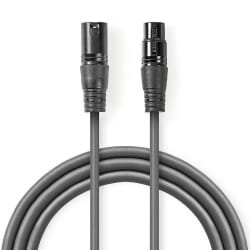 Nedis COTG15010GY200 câble audio XLR (3-pin) Gris