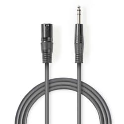 Nedis COTH15100GY15 câble audio 1,5 m XLR (3-pin) 6,35 mm Gris