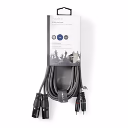 Nedis COTH15210GY30 câble audio 3 m 2 x XLR (3-pin) 2 x RCA Gris
