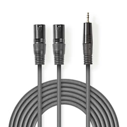 Nedis COTH15310GY15 câble audio 1,5 m 2 x XLR (3-pin) Gris