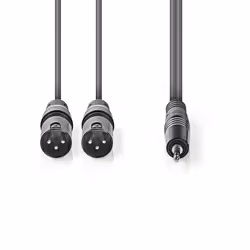 Nedis COTH15310GY15 câble audio 1,5 m 2 x XLR (3-pin) Gris