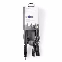 Nedis COTH15310GY15 câble audio 1,5 m 2 x XLR (3-pin) Gris