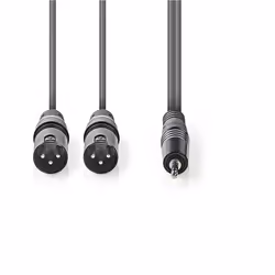 Nedis COTH15310GY30 câble audio 3 m 2 x XLR (3-pin) Gris