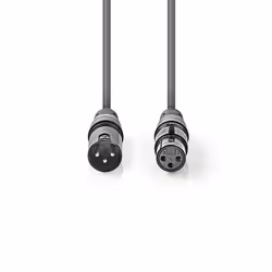Nedis COTH15012GY50 câble audio XLR (3-pin) Gris