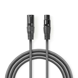 Nedis COTG15012GY100 câble audio XLR (3-pin) Gris