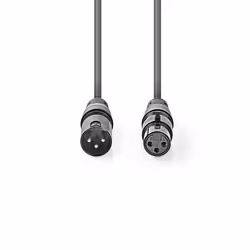 Nedis COTG15012GY100 câble audio XLR (3-pin) Gris