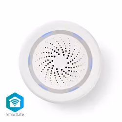 Nedis WIFISI10CWT, Sirène sans fil, Intérieure, 85 dB, Blanc