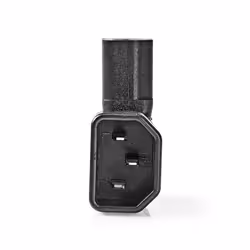 Nedis PCGP11903BK, Intérieure, Coupleur C14, Polyvinyl chloride (PVC), Noir, 21 mm, 49 mm