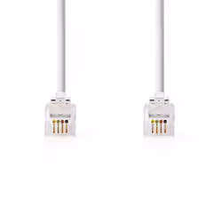 Nedis TCGP90100WT20 câble de téléphone 2 m Blanc