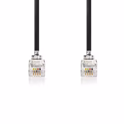 Nedis TCGP90100BK50 câble de téléphone 5 m Noir