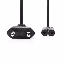 Nedis PCGP11042BK20 câble électrique Noir 2 m Coupleur C7