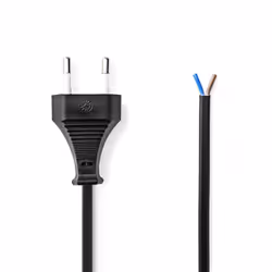 Nedis PCGP11700BK20, 2 m, Prise d'alimentation type C, H03VVH2-F, 6 A