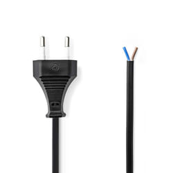 Nedis PCGP11700BK20 câble électrique Noir 2 m Prise d'alimentation type C