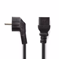 Nedis PCGP10300BK20, 2 m, Prise d'alimentation type E+F, Coupleur C19, H05VV-F
