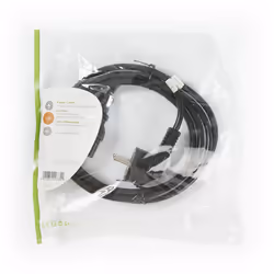 Nedis PCGP10300BK20 câble électrique Noir 2 m Prise d'alimentation type E+F Coupleur C19