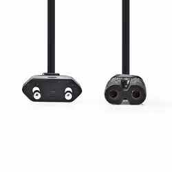 Nedis PCGP11240BK50 câble électrique Noir 5 m Coupleur C7