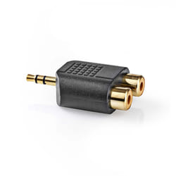 Nedis CAGP22940BKG changeur de genre de câble 3.5mm 2x RCA Noir