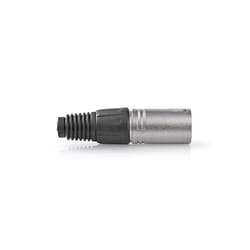Nedis CAGP15972ME connecteur de fils XLR 5-pin Noir, Métallique