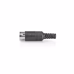 Nedis CAVC20903BK, 6p. DIN, Noir, Mâle, Droit, Polyvinyl chloride (PVC), Nickel