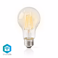 Nedis WIFILF10WTA60, 5 W, E27, 500 lm, 20000 h, Blanc chaud