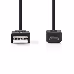 Nedis CCGW60500BK10 câble USB 1 m USB 2.0 USB A Micro-USB B Noir