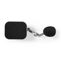 Nedis ERGOCAR100ME pièce de fauteuil informatique et de bureau Noir, Chrome Aluminium, Plastique Accoudoir