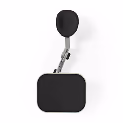 Nedis ERGOCAR100ME pièce de fauteuil informatique et de bureau Noir, Chrome Aluminium, Plastique Accoudoir
