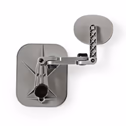 Nedis ERGOCAR100ME pièce de fauteuil informatique et de bureau Noir, Chrome Aluminium, Plastique Accoudoir