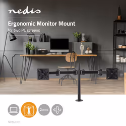 Nedis ERGODMM100BK support d'écran plat pour bureau 24" Noir
