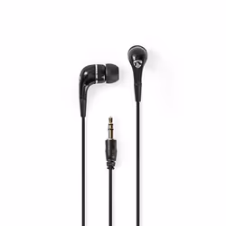 Nedis HPWD1001BK, Avec fil, Musique, 20 - 20000 Hz, 13 g, Écouteurs, Noir, Argent