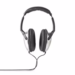Nedis HPWD1201BK, Avec fil, Musique, 20 - 20000 Hz, 300 g, Écouteurs, Noir, Argent