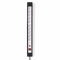 Nedis EXS103SPF1PRO, 3 m, Intérieure, IP20, Noir, Blanc, 10 sortie(s) CA, 230 V
