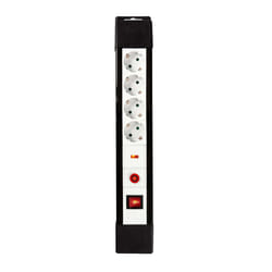 Nedis EXS430SPF1PRO multiprise 3 m 4 sortie(s) CA Intérieure Noir, Blanc
