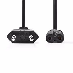 Nedis PCGB11040BK20 câble électrique Noir 2 m Coupleur C7
