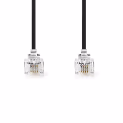 Nedis TCGB90200BK20 câble de téléphone Noir