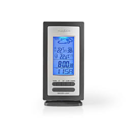 Nedis WEST201GY station météo numérique Noir, Argent